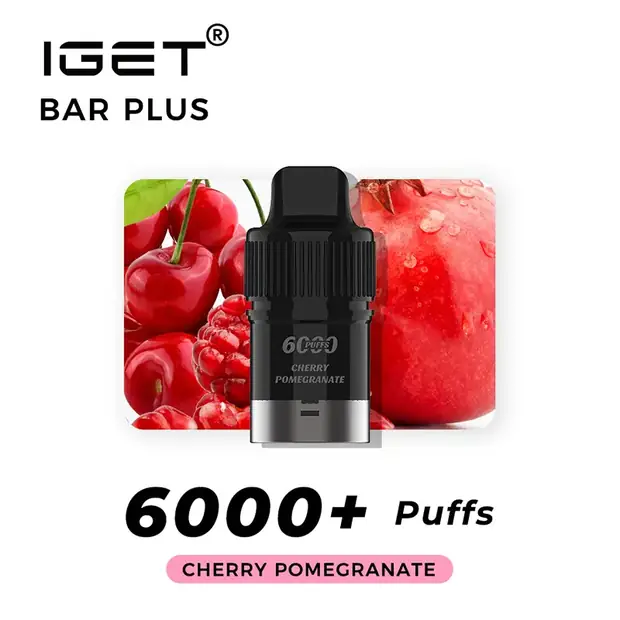 Cherry Pomegranate – IGET Bar Plus Pod 6000 Puffs IGET Bar Plus Pod 6000 Puffs — buy IGET vape online in Australia