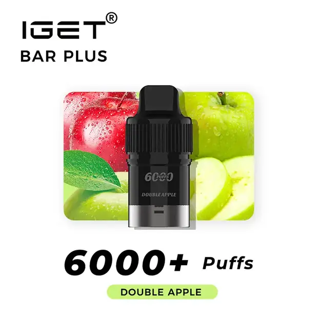 Double Apple – IGET Bar Plus Pod 6000 Puffs IGET Bar Plus Pod 6000 Puffs — buy IGET vape online in Australia