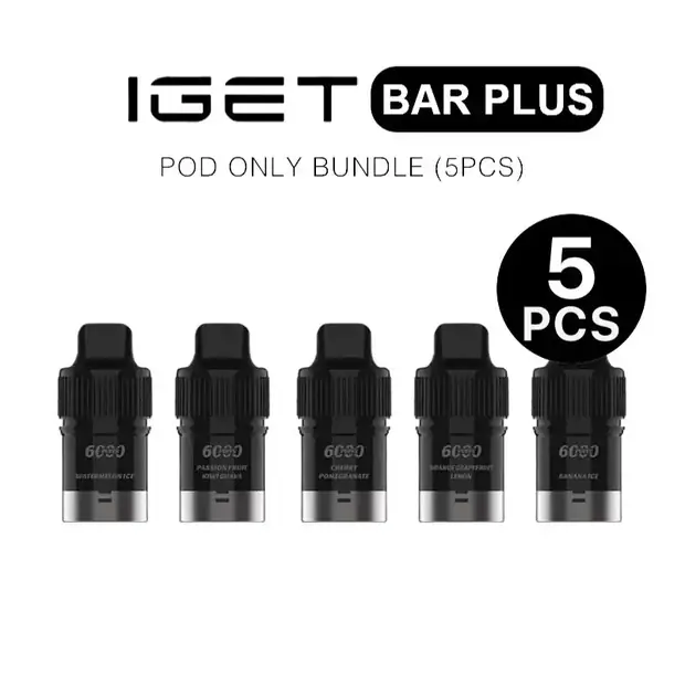 IGET Bar Plus Pod Bundle (5PCS) IGET Bar Plus Pod 6000 Puffs — buy IGET vape online in Australia