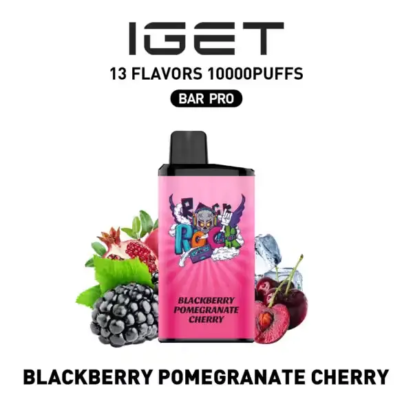 Blackberry Pomegranate Cherry IGET Bar Pro 10000 Puffs IGET Bar Pro — buy IGET vape online in Australia