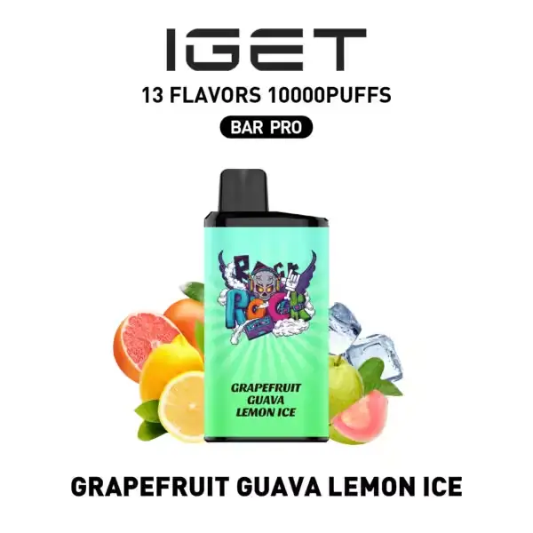 Grapefruit Guava Lemon Ice IGET Bar Pro 10000 Puffs IGET Bar Pro — buy IGET vape online in Australia