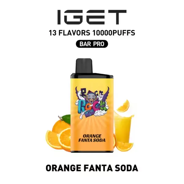 Orange Fanta Soda IGET Bar Pro 10000 Puffs IGET Bar Pro — buy IGET vape online in Australia