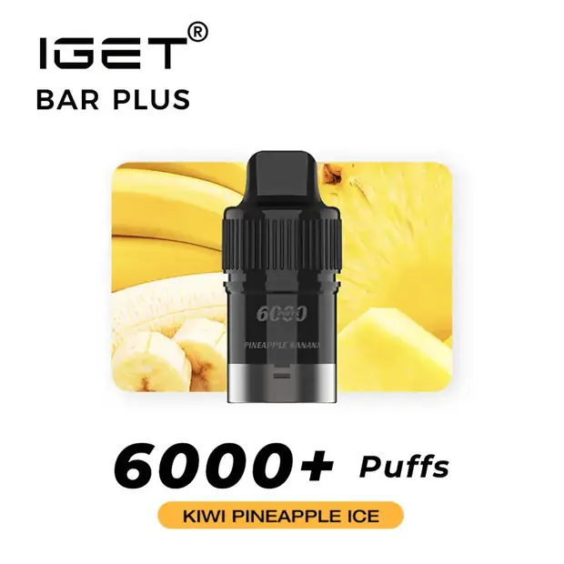 Kiwi Pineapple Ice – IGET Bar Plus Pod 6000 Puffs IGET Bar Plus Pod 6000 Puffs — buy IGET vape online in Australia