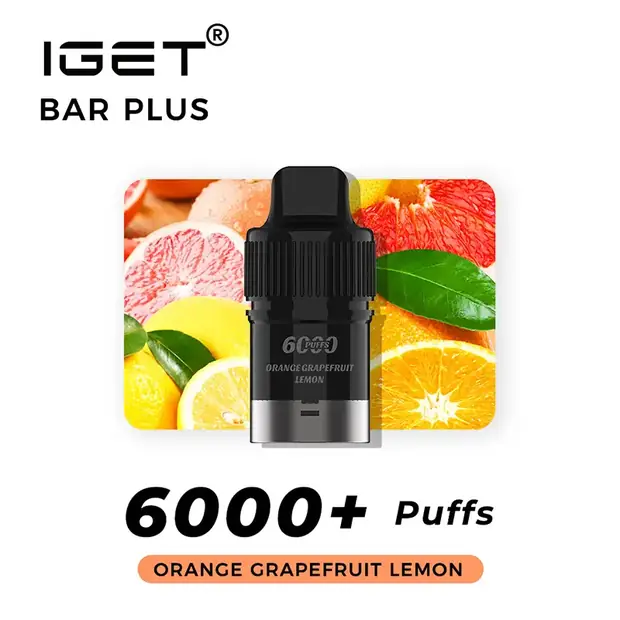Orange Grapefruit Lemon – IGET Bar Plus Pod 6000 Puffs IGET Bar Plus Pod 6000 Puffs — buy IGET vape online in Australia