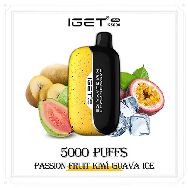 Passion Fruit Kiwi Guava Ice – IGET Moon 5000 Puffs IGET Moon — buy IGET vape online in Australia