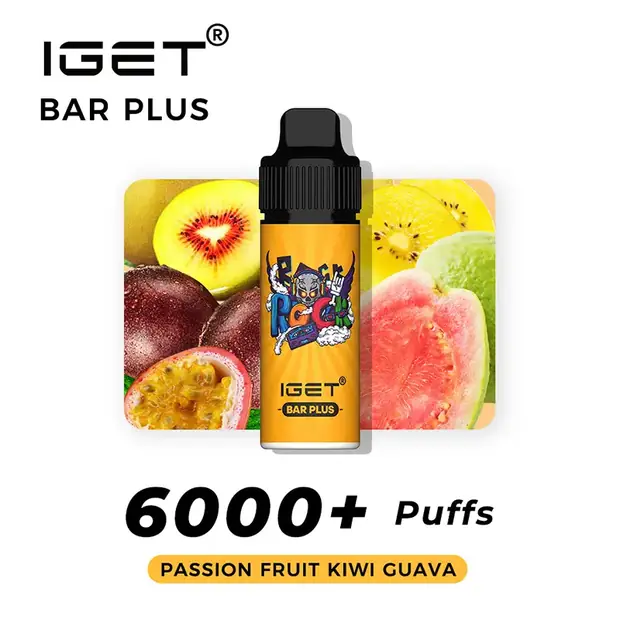 Passion Fruit Kiwi Guava – IGET Bar Plus 6000 Puffs IGET Bar Plus — buy IGET vape online in Australia