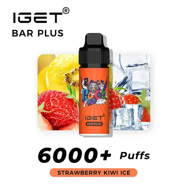 Strawberry Kiwi Ice – IGET Bar Plus 6000 Puffs IGET Bar Plus — buy IGET vape online in Australia