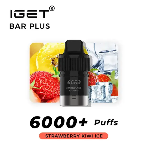 Strawberry Kiwi Ice – IGET Bar Plus Pod 6000 Puffs IGET Bar Plus Pod 6000 Puffs — buy IGET vape online in Australia