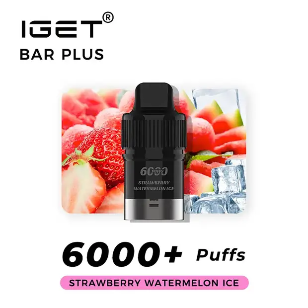 Strawberry Watermelon Ice – IGET Bar Plus Pod 6000 Puffs IGET Bar Plus Pod 6000 Puffs — buy IGET vape online in Australia