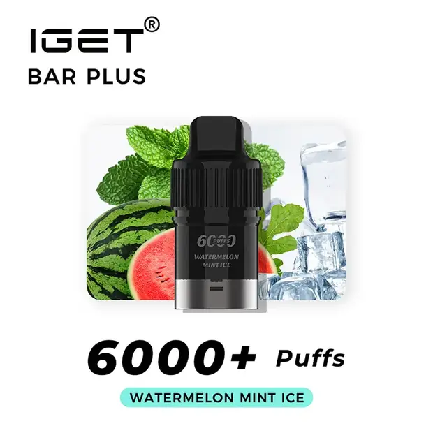 Watermelon Mint Ice – IGET Bar Plus Pod 6000 Puffs IGET Bar Plus Pod 6000 Puffs — buy IGET vape online in Australia