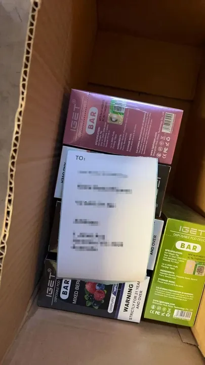 Customer IGET vape order photo